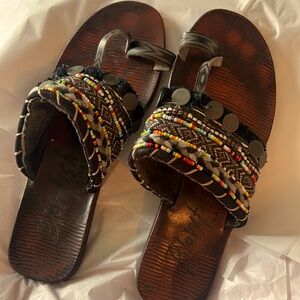 Blowfish ornate flat sandal